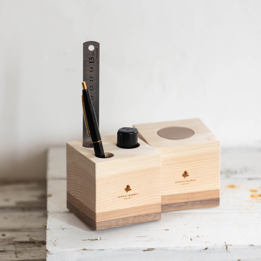 Hinoki Block - アロマストーン+スタンド